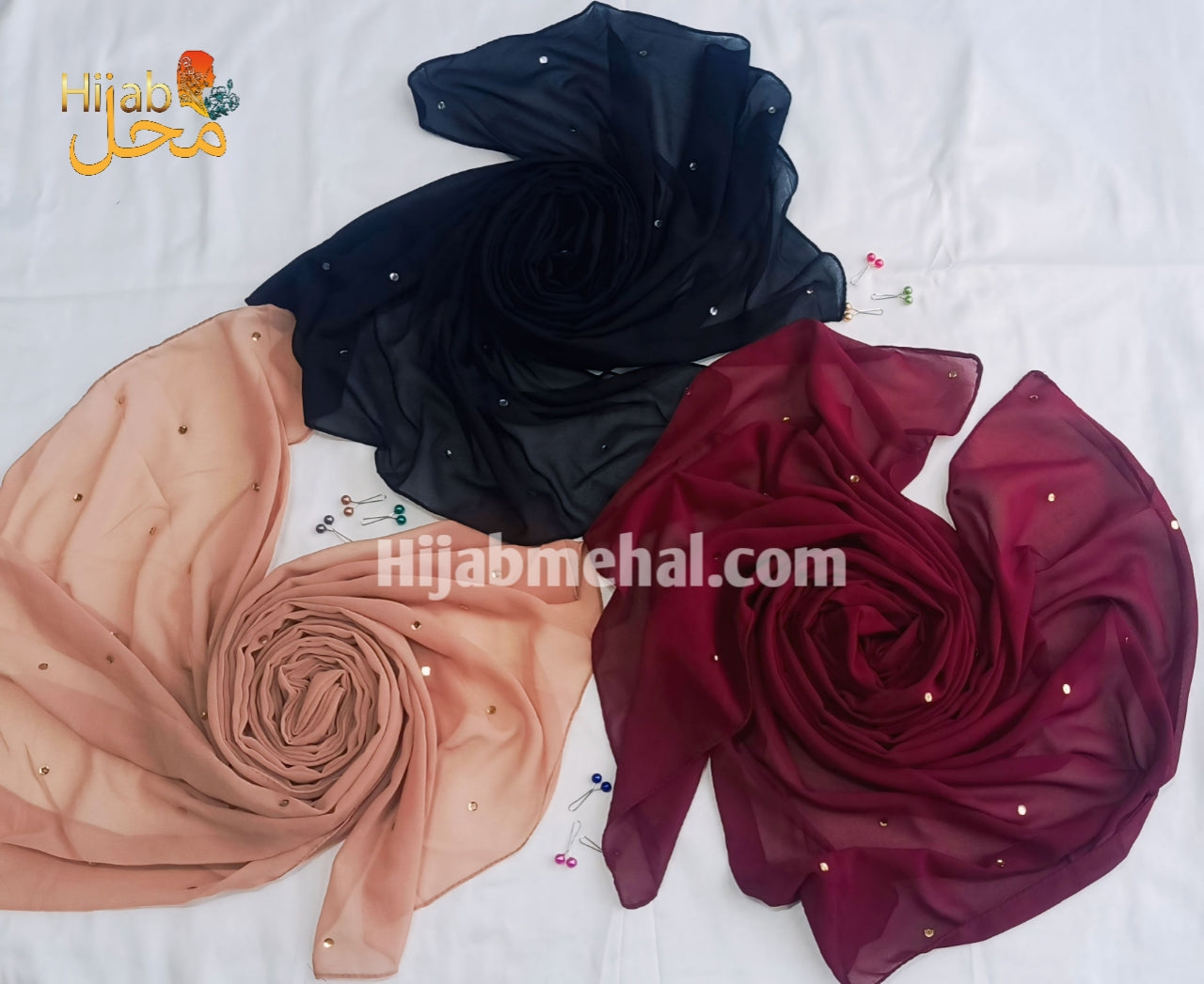 Georgette Sequence Hijab (Bundle Pack)