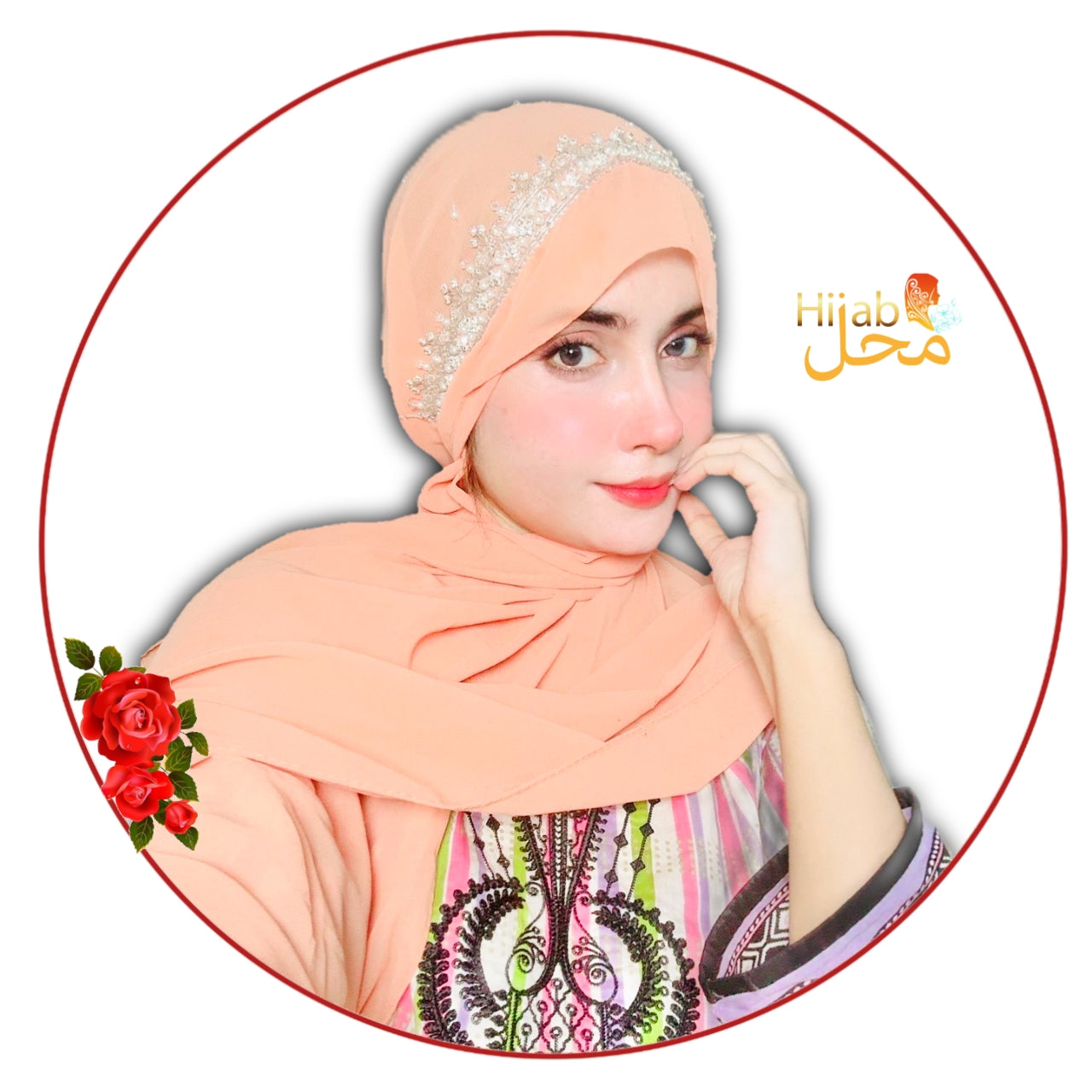 Handwork Party Wear Hijab