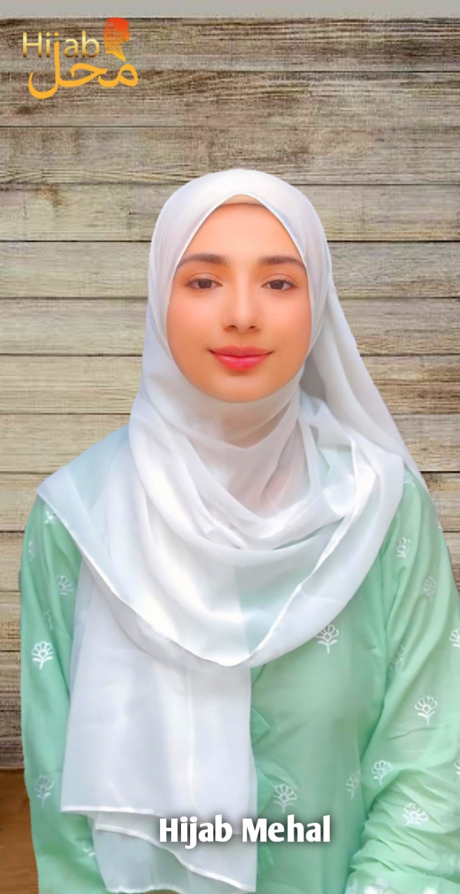 Plain Georgette Hijab ⭐️⭐️⭐️⭐️☆ (4.4/5)
