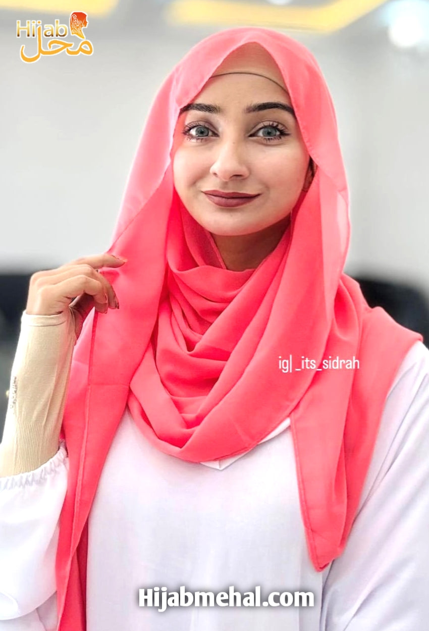 Plain Georgette Hijab ⭐️⭐️⭐️⭐️☆ (4.3/5)