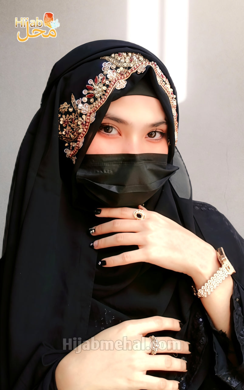 Handwork Bridal Luxury Hijab ⭐️⭐️⭐️⭐️⭐️ (4.8/5)