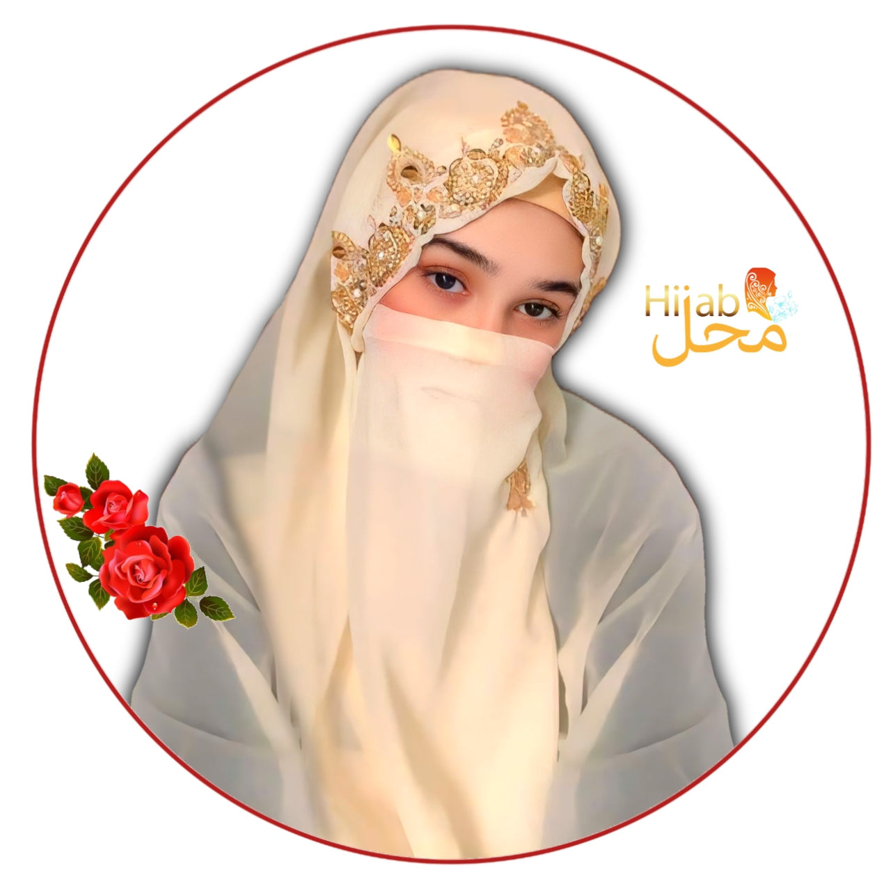 Handwork Luxury Hijab & Naqab Set (Vol 1)