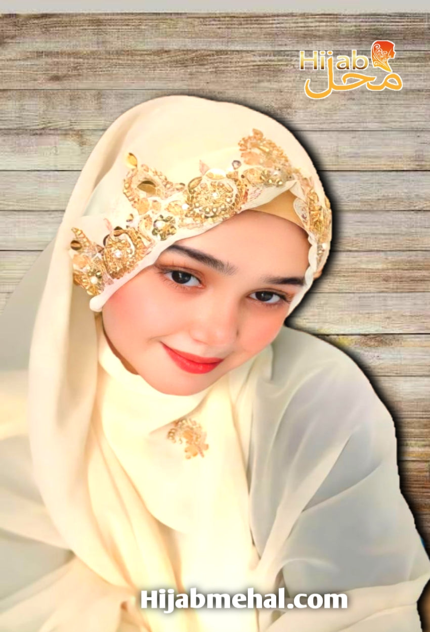 Handwork Bridal Luxury Hijab ⭐️⭐️⭐️⭐️⭐️ (5.0/5)