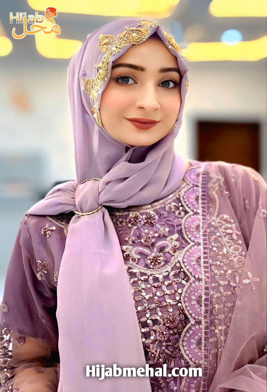 Handwork Bridal Luxury Hijab ⭐️⭐️⭐️⭐️⭐️ (4.8/5)