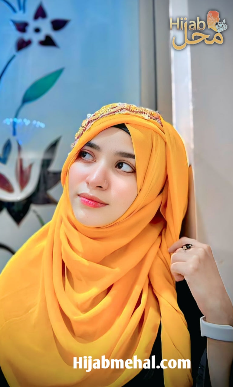 Handwork Bridal Hijab (Mayyo Ceremony) ⭐️⭐️⭐️⭐️⭐️ (5.0/5)