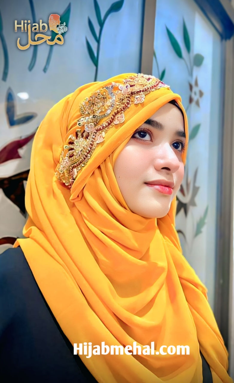 Handwork Bridal Hijab (Mayyo Ceremony) ⭐️⭐️⭐️⭐️⭐️ (5.0/5)
