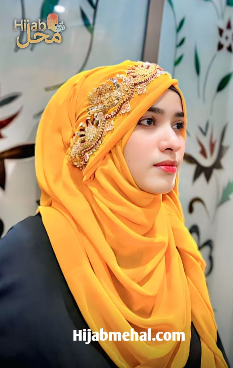 Handwork Bridal Hijab (Mayyo Ceremony) ⭐️⭐️⭐️⭐️⭐️ (5.0/5)