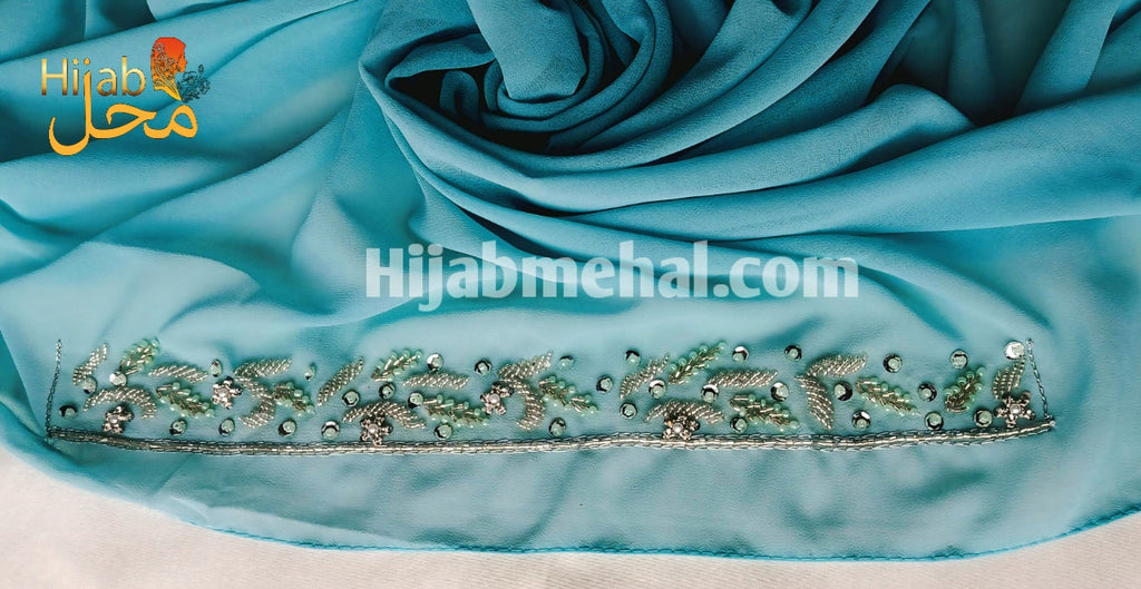 Handwork Partywear Premium Hijab ⭐️⭐️⭐️⭐️☆ (4.4/5)
