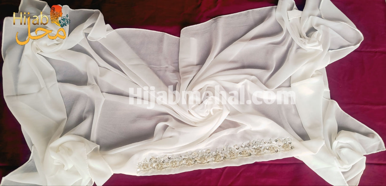 Handwork Partywear Premium Hijab ⭐️⭐️⭐️⭐️☆ (4.3/5)