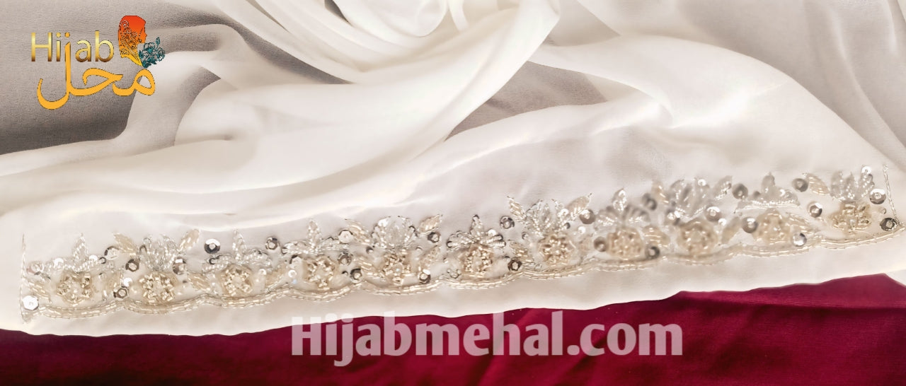 Handwork Partywear Premium Hijab ⭐️⭐️⭐️⭐️☆ (4.3/5)