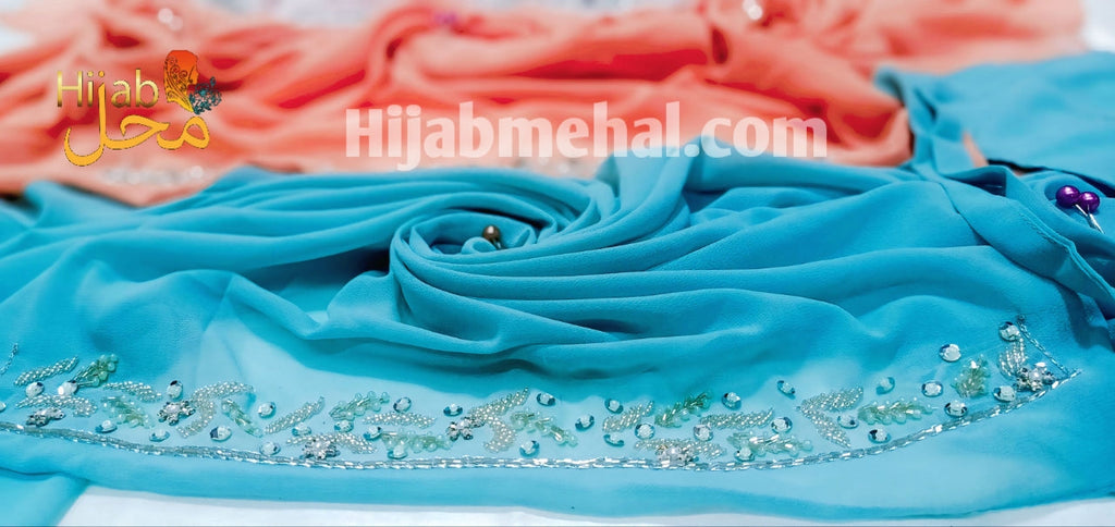 Handwork Partywear Premium Hijab ⭐️⭐️⭐️⭐️☆ (4.4/5)