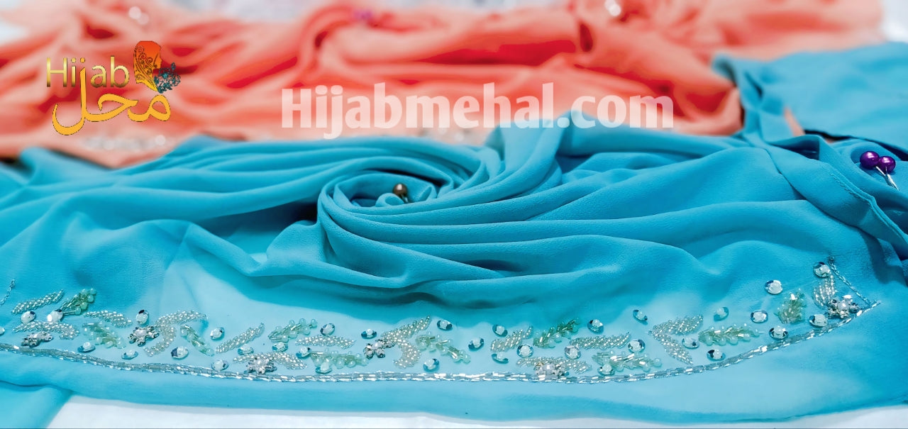 Handwork Partywear Premium Hijab ⭐️⭐️⭐️⭐️☆ (4.4/5)
