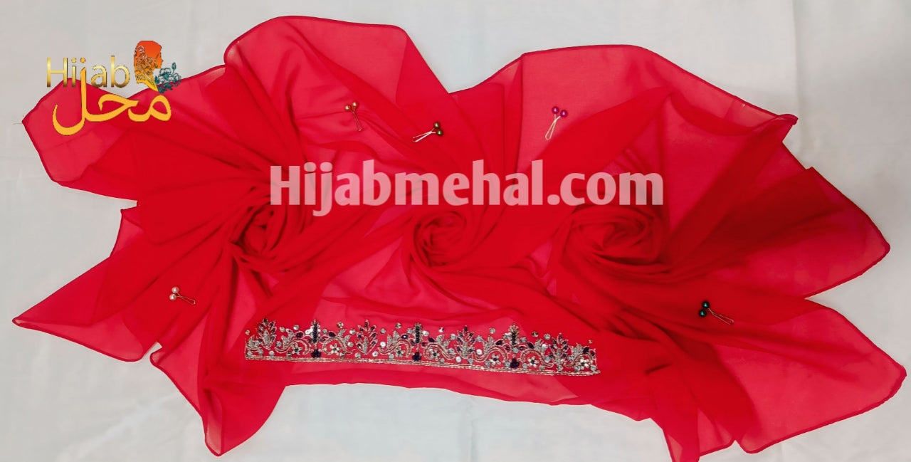 Handwork Partywear Premium Hijab ⭐️⭐️⭐️⭐️⭐️ (4.9/5)
