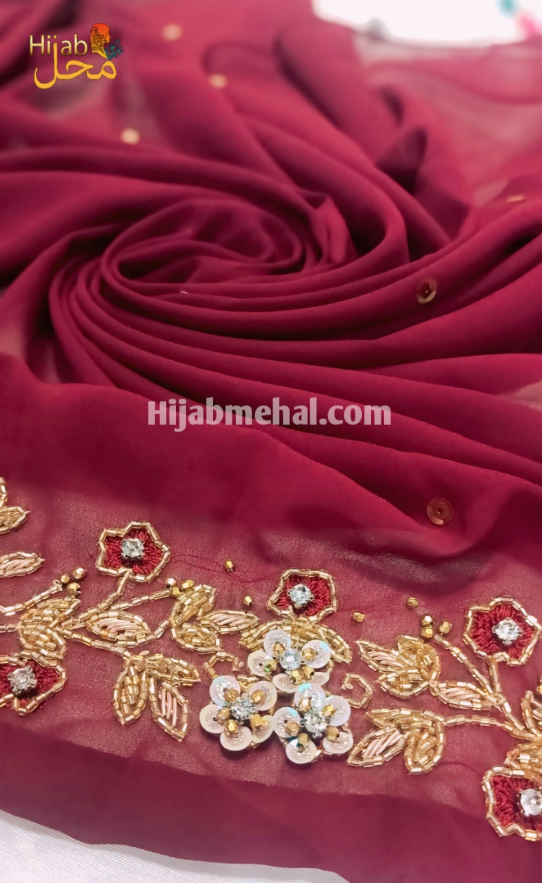 Handwork Wedding Special Hijab ⭐️⭐️⭐️⭐️☆ (4.3/5)