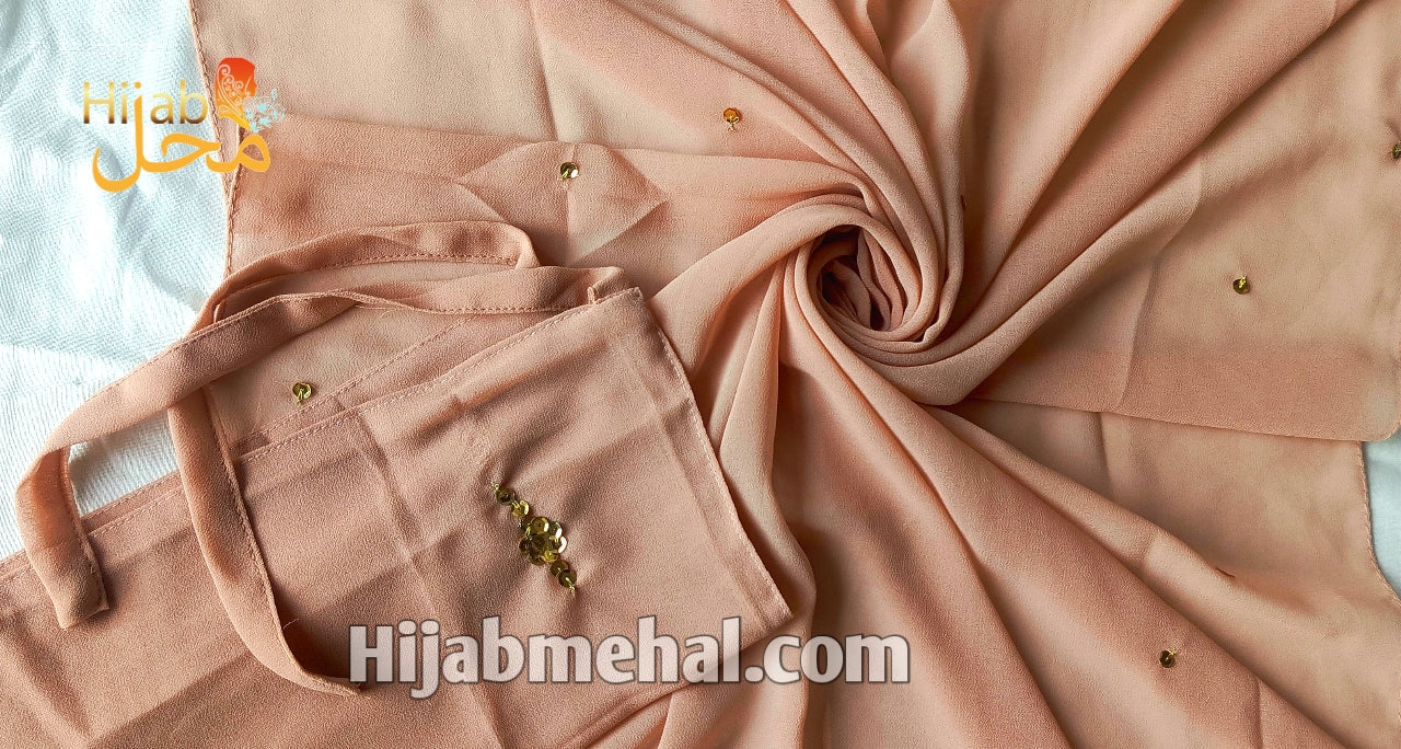 Georgette Premium Sequence Hijab & Naqab Set ⭐️⭐️⭐️⭐️⭐️ (4.9/5)