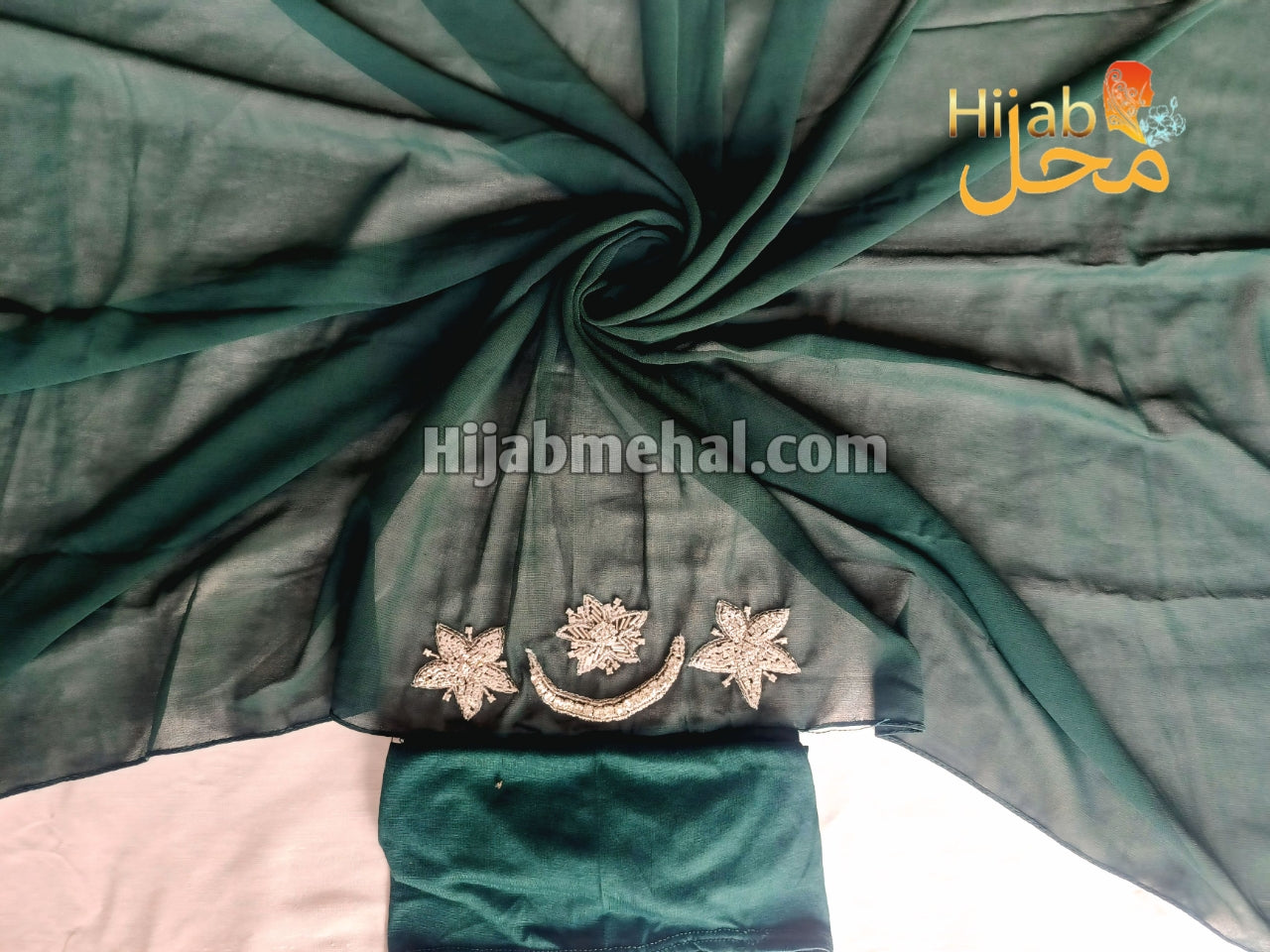 Cap Attached Handwork Hijab 14 August Special ⭐️⭐️⭐️⭐️☆ (4.3/5)