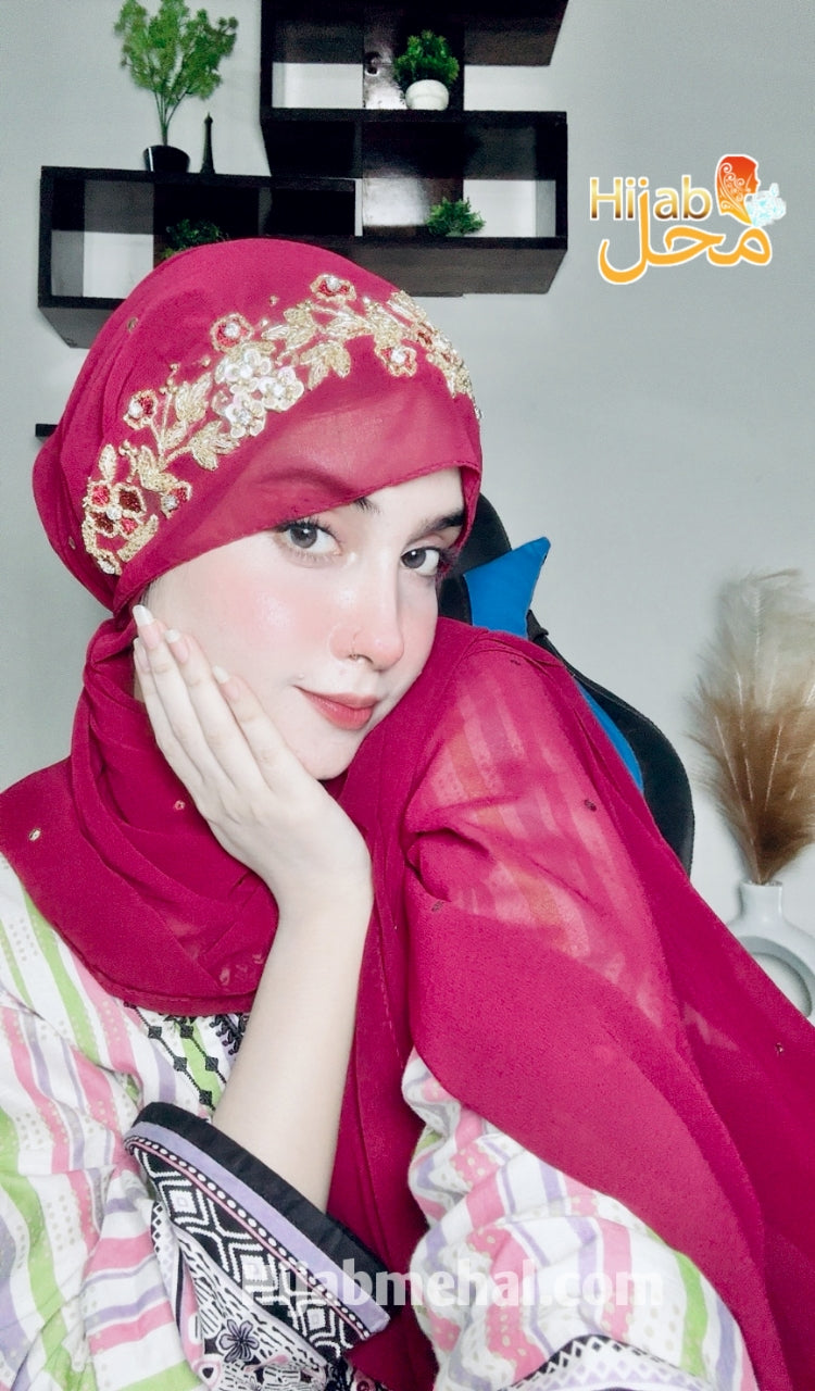 Handwork Wedding Special Hijab ⭐️⭐️⭐️⭐️☆ (4.3/5)