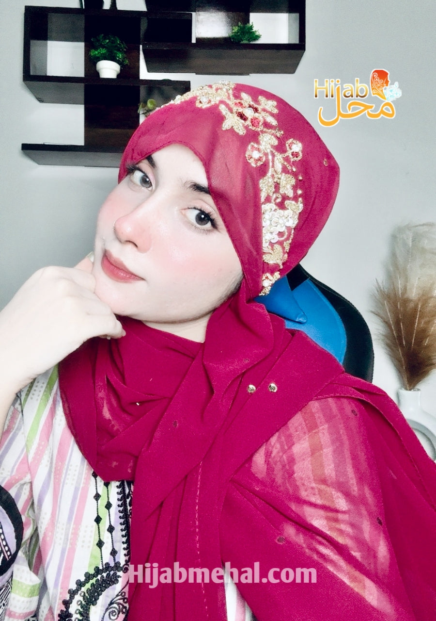 Handwork Wedding Special Hijab ⭐️⭐️⭐️⭐️☆ (4.3/5)