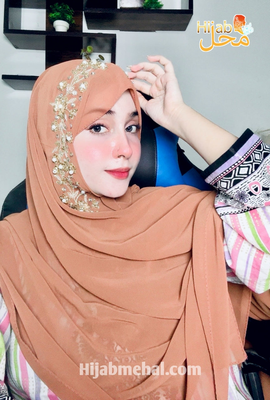 Handwork Bridal Luxury Hijab ⭐️⭐️⭐️⭐️☆ (4.3/5)