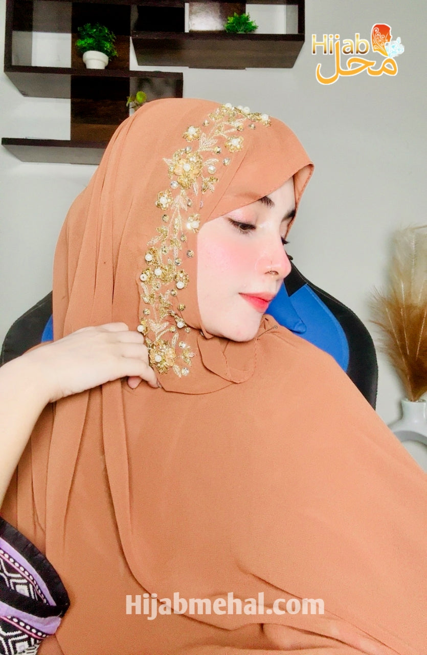 Handwork Bridal Luxury Hijab ⭐️⭐️⭐️⭐️☆ (4.3/5)