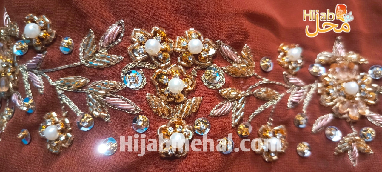 Handwork Bridal Luxury Hijab ⭐️⭐️⭐️⭐️☆ (4.3/5)