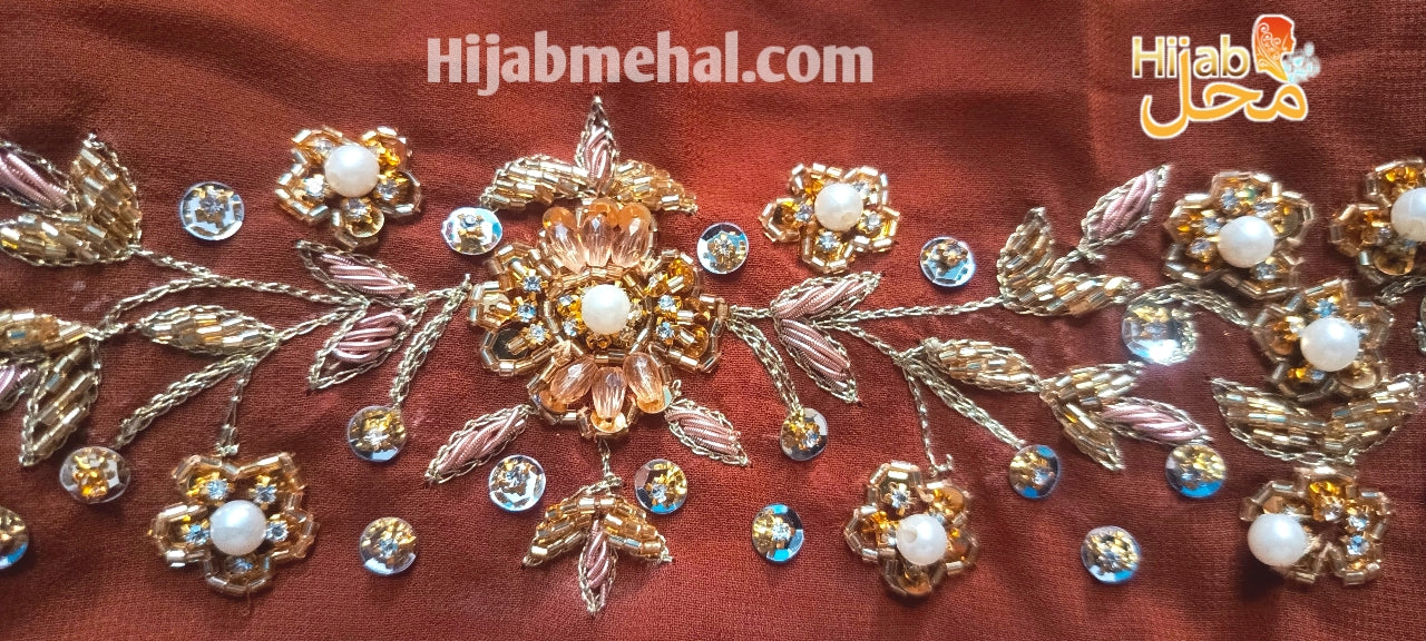 Handwork Bridal Luxury Hijab ⭐️⭐️⭐️⭐️☆ (4.3/5)