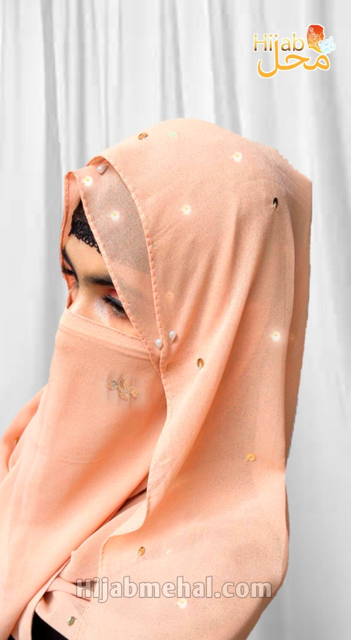 Georgette Premium Sequence Hijab & Naqab Set ⭐️⭐️⭐️⭐️⭐️ (4.9/5)