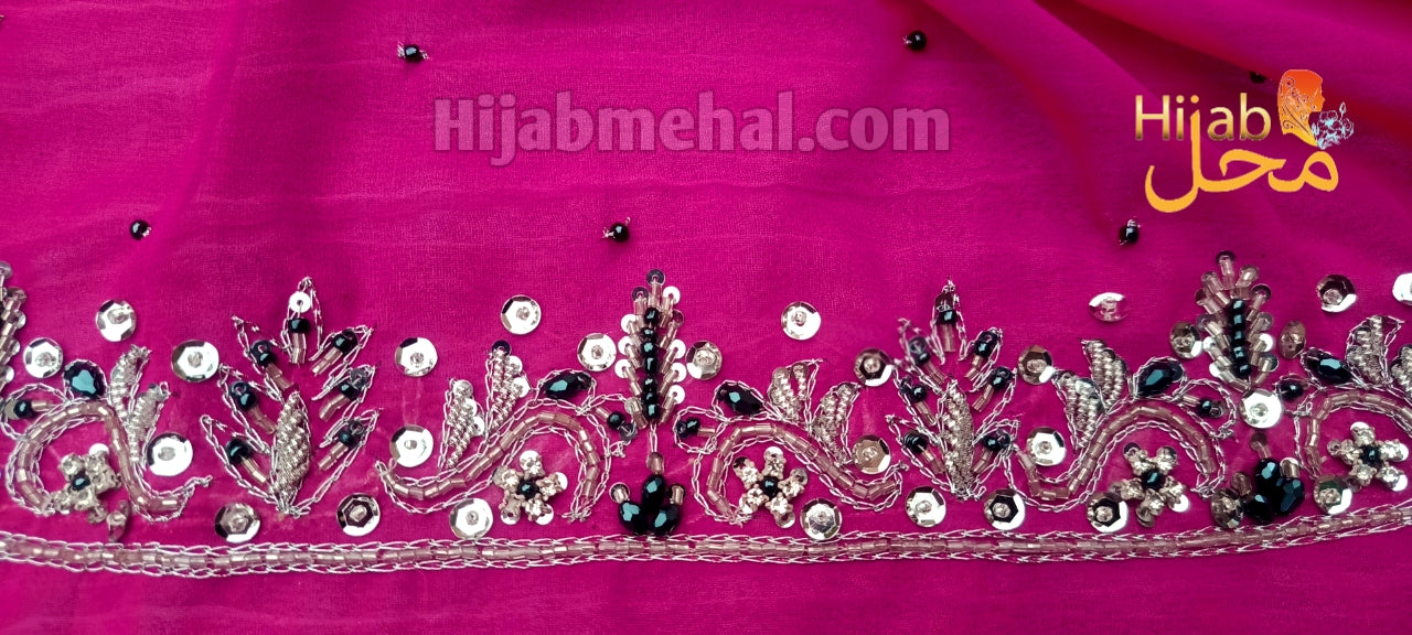 Handwork Luxury Bridal Hijab ⭐️⭐️⭐️⭐️☆ (4.4/5)
