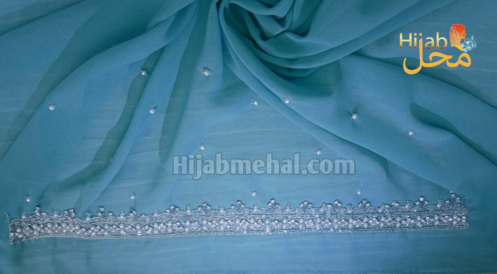 Handwork Luxury Bridal Hijab ⭐️⭐️⭐️⭐️⭐️ (4.8/5)
