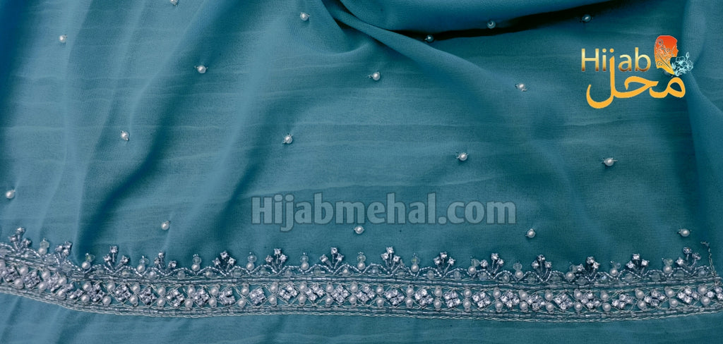 Handwork Luxury Bridal Hijab ⭐️⭐️⭐️⭐️⭐️ (4.8/5)