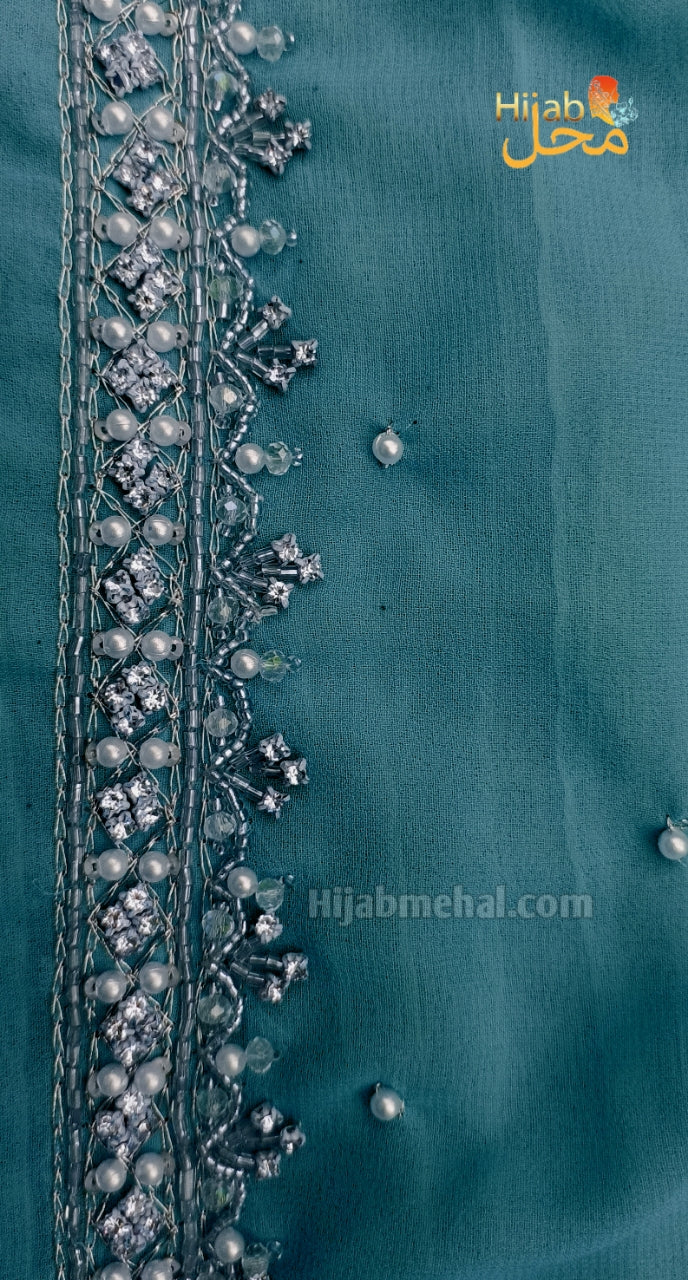 Handwork Luxury Bridal Hijab ⭐️⭐️⭐️⭐️⭐️ (4.8/5)