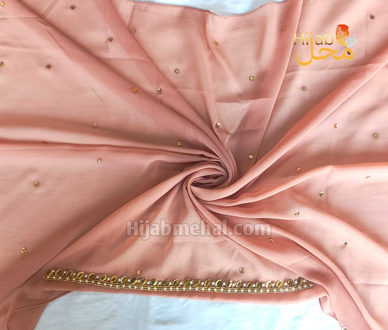Handwork Luxury Bridal Hijab ⭐️⭐️⭐️⭐️⭐️ (4.9/5)