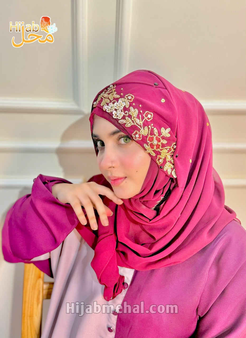 Handwork Wedding Special Hijab ⭐️⭐️⭐️⭐️☆ (4.3/5)