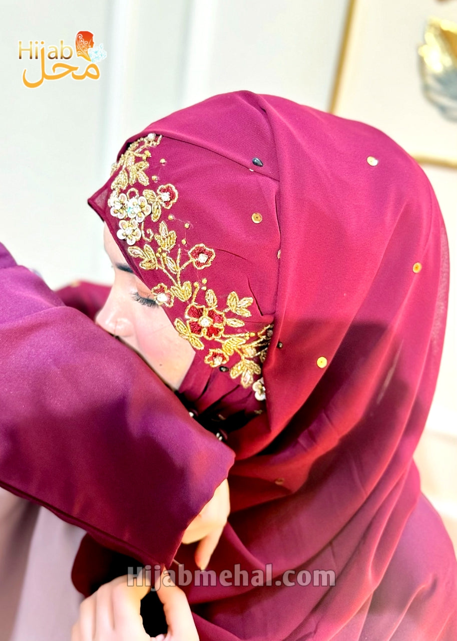Handwork Wedding Special Hijab ⭐️⭐️⭐️⭐️☆ (4.3/5)