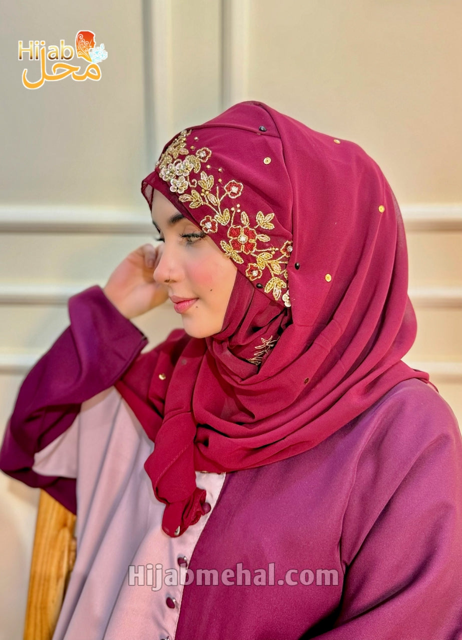 Handwork Wedding Special Hijab ⭐️⭐️⭐️⭐️☆ (4.3/5)