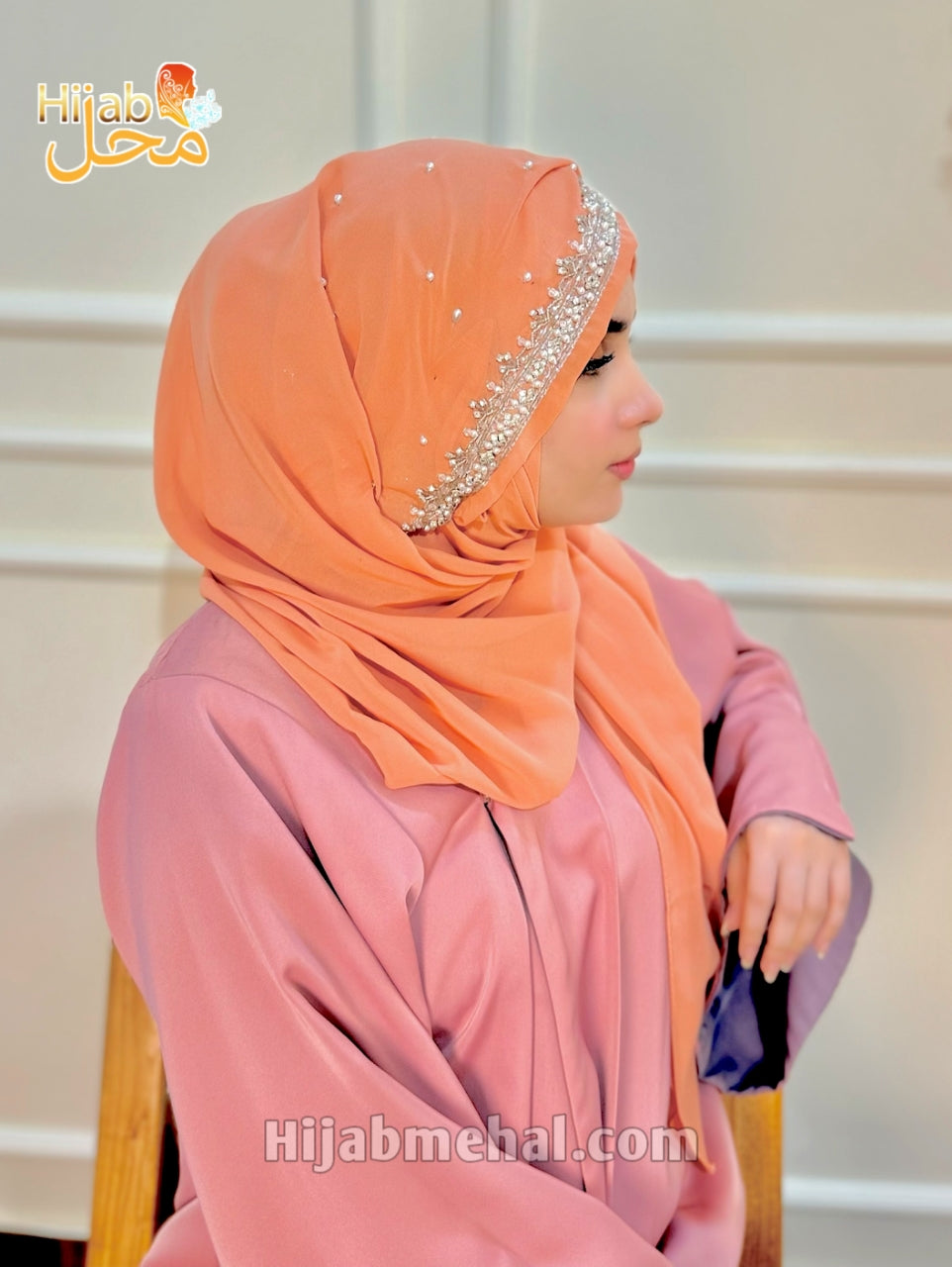 Handwork Luxury Bridal Hijab ⭐️⭐️⭐️⭐️⭐️ (4.9/5)