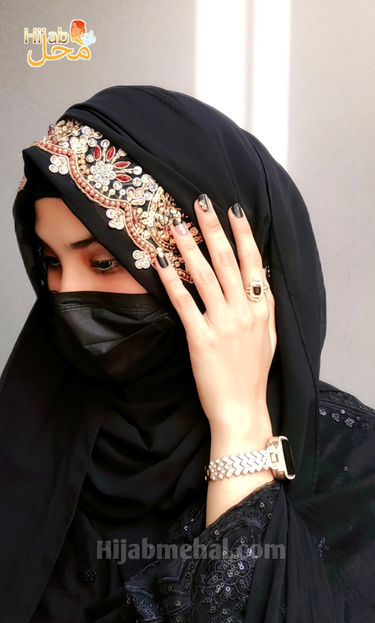 Handwork Bridal Luxury Hijab ⭐️⭐️⭐️⭐️⭐️ (4.8/5)