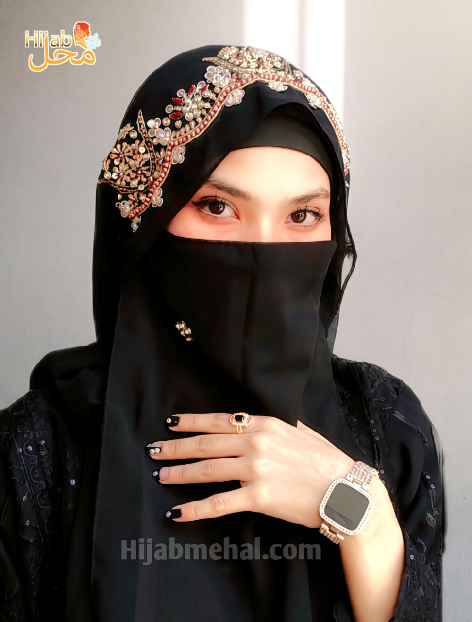 Handwork Bridal Luxury Hijab & Naqab ⭐️⭐️⭐️⭐️⭐️ (4.9/5)