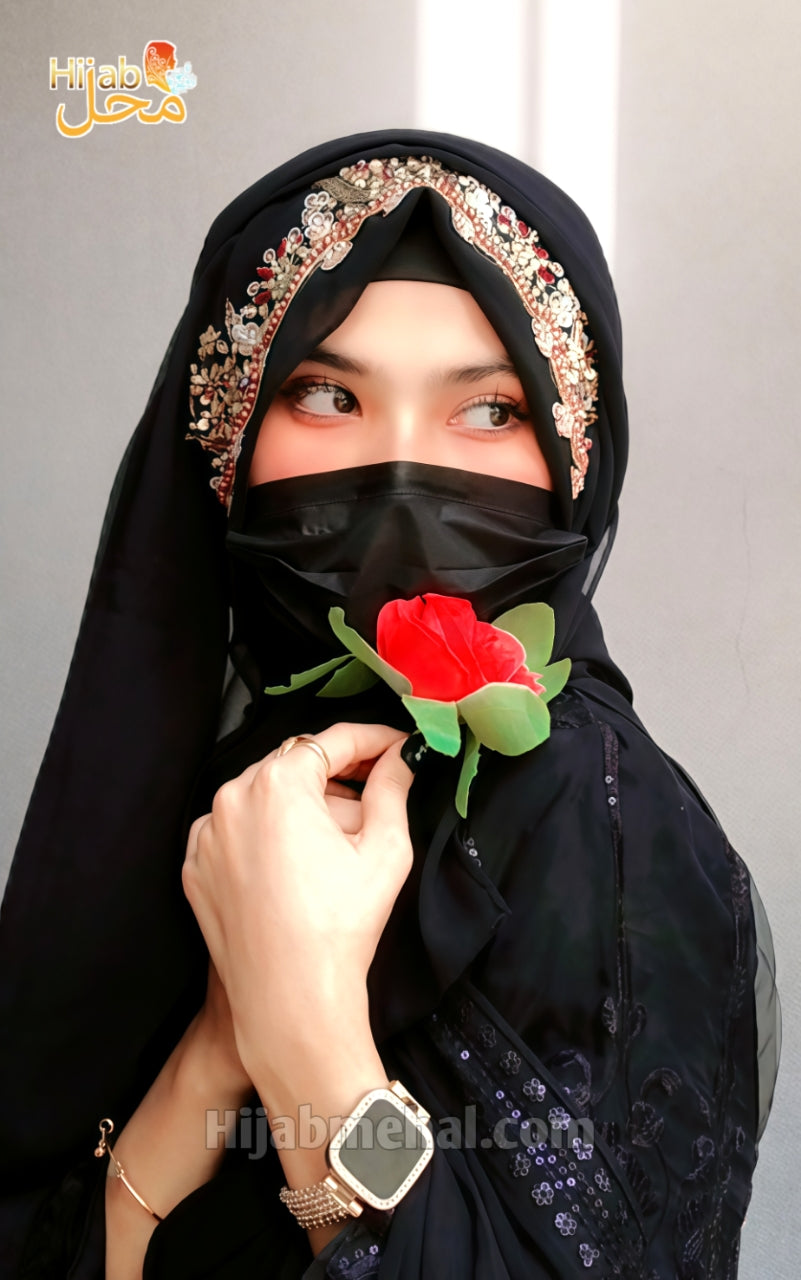 Handwork Bridal Luxury Hijab ⭐️⭐️⭐️⭐️⭐️ (4.8/5)