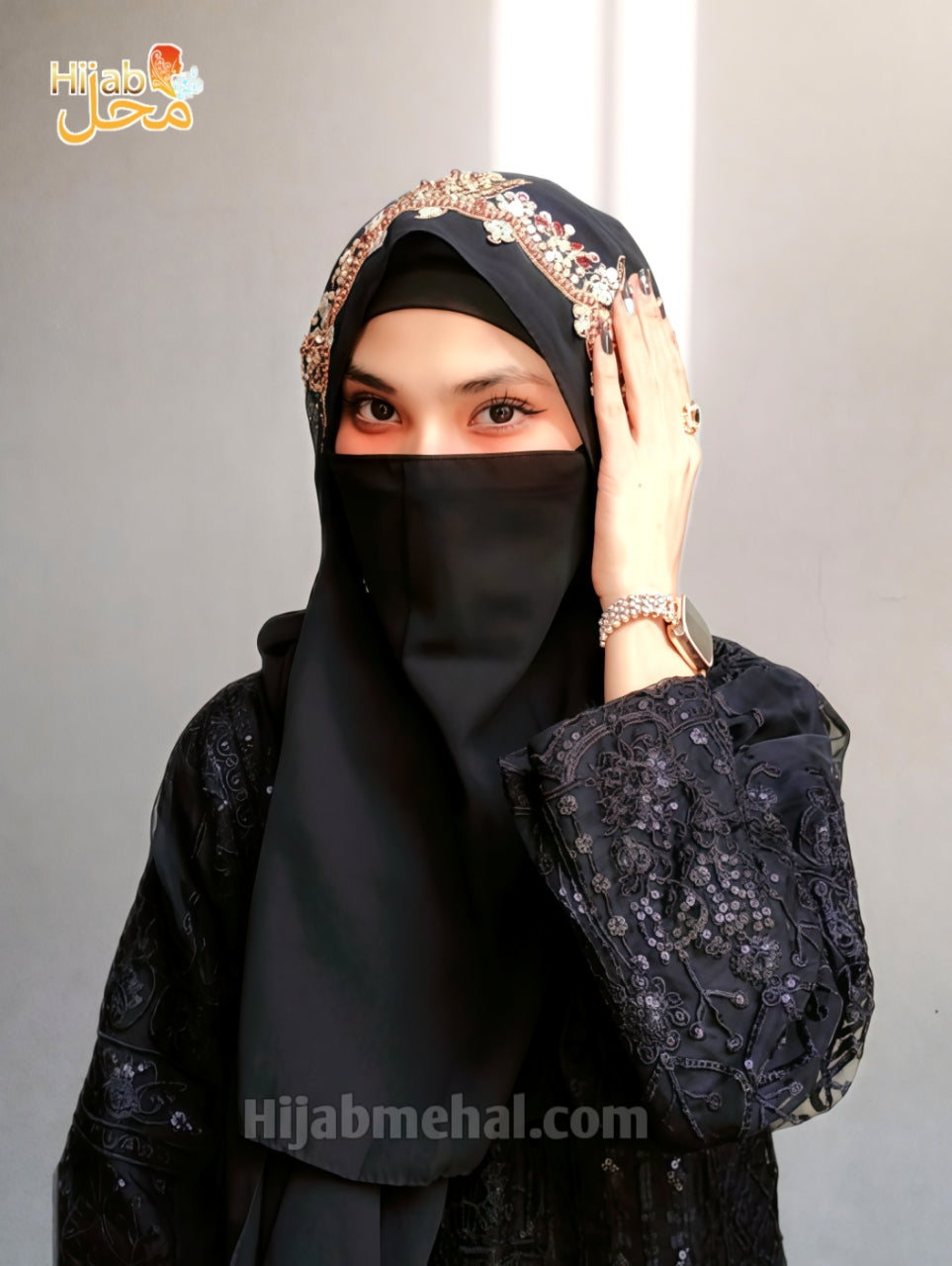 Handwork Bridal Luxury Hijab & Naqab ⭐️⭐️⭐️⭐️⭐️ (4.9/5)