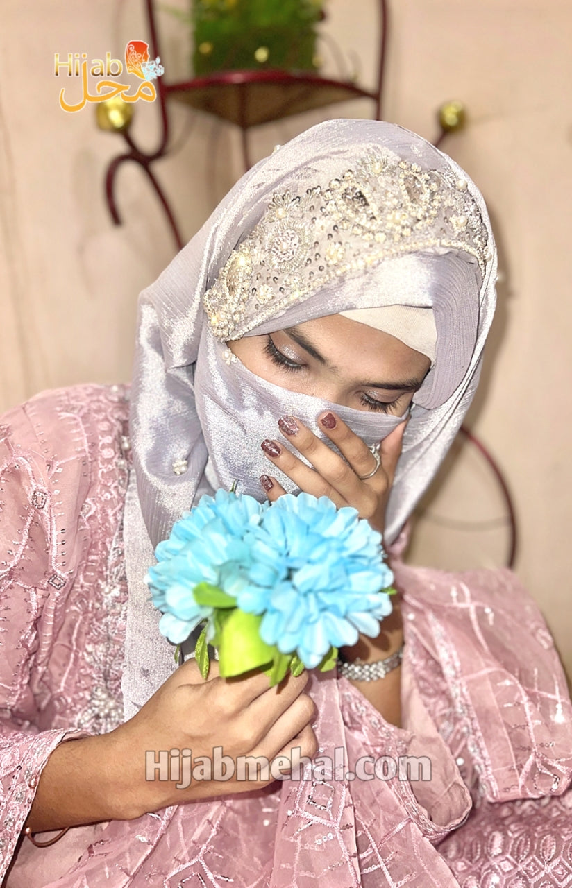 Handwork Valima Special Hijab ⭐️⭐️⭐️⭐️⭐️ (5.0/5)