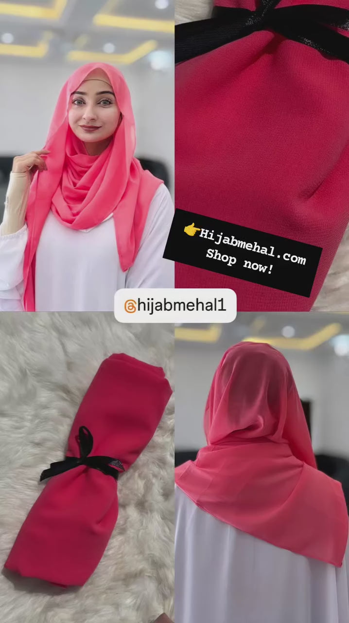 Plain Georgette Hijab ⭐️⭐️⭐️⭐️☆ (4.3/5)