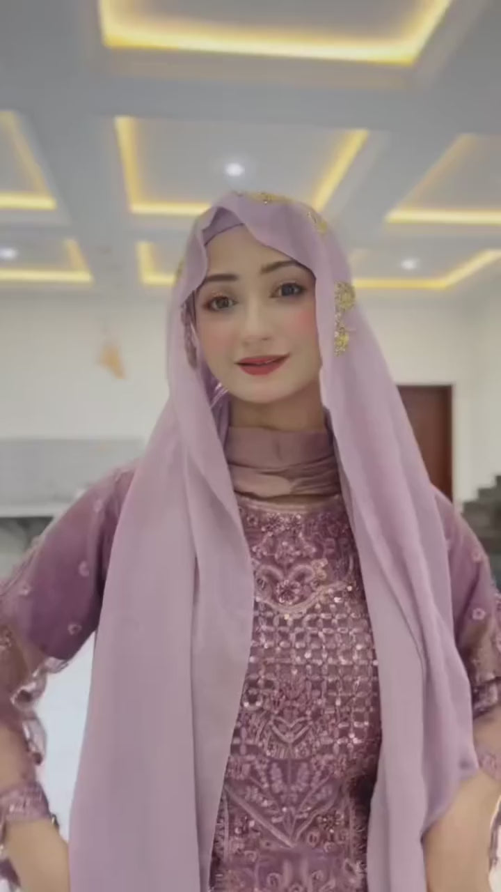 Handwork Bridal Luxury Hijab ⭐️⭐️⭐️⭐️⭐️ (4.8/5)