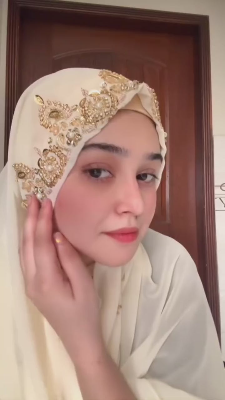 Handwork Bridal Luxury Hijab ⭐️⭐️⭐️⭐️⭐️ (5.0/5)