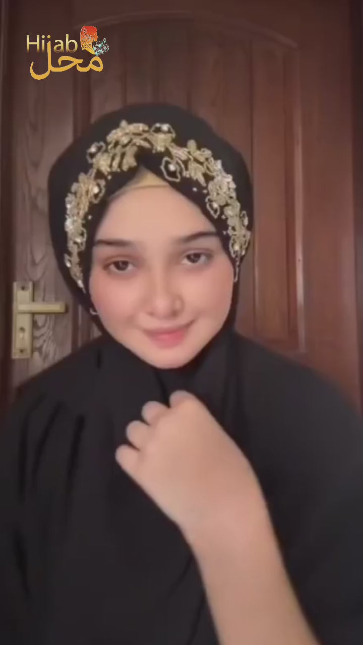 Handwork Bridal Luxury Hijab & Naqab ⭐️⭐️⭐️⭐️☆ (4.3/5)